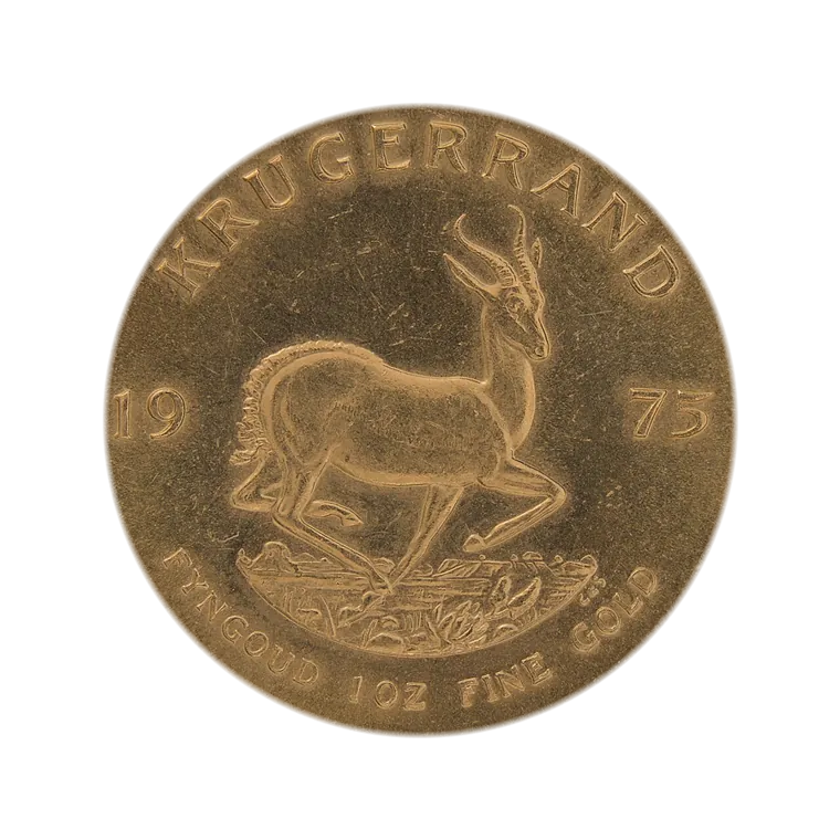 A one ounce Krugerrand, springbok on the reverse